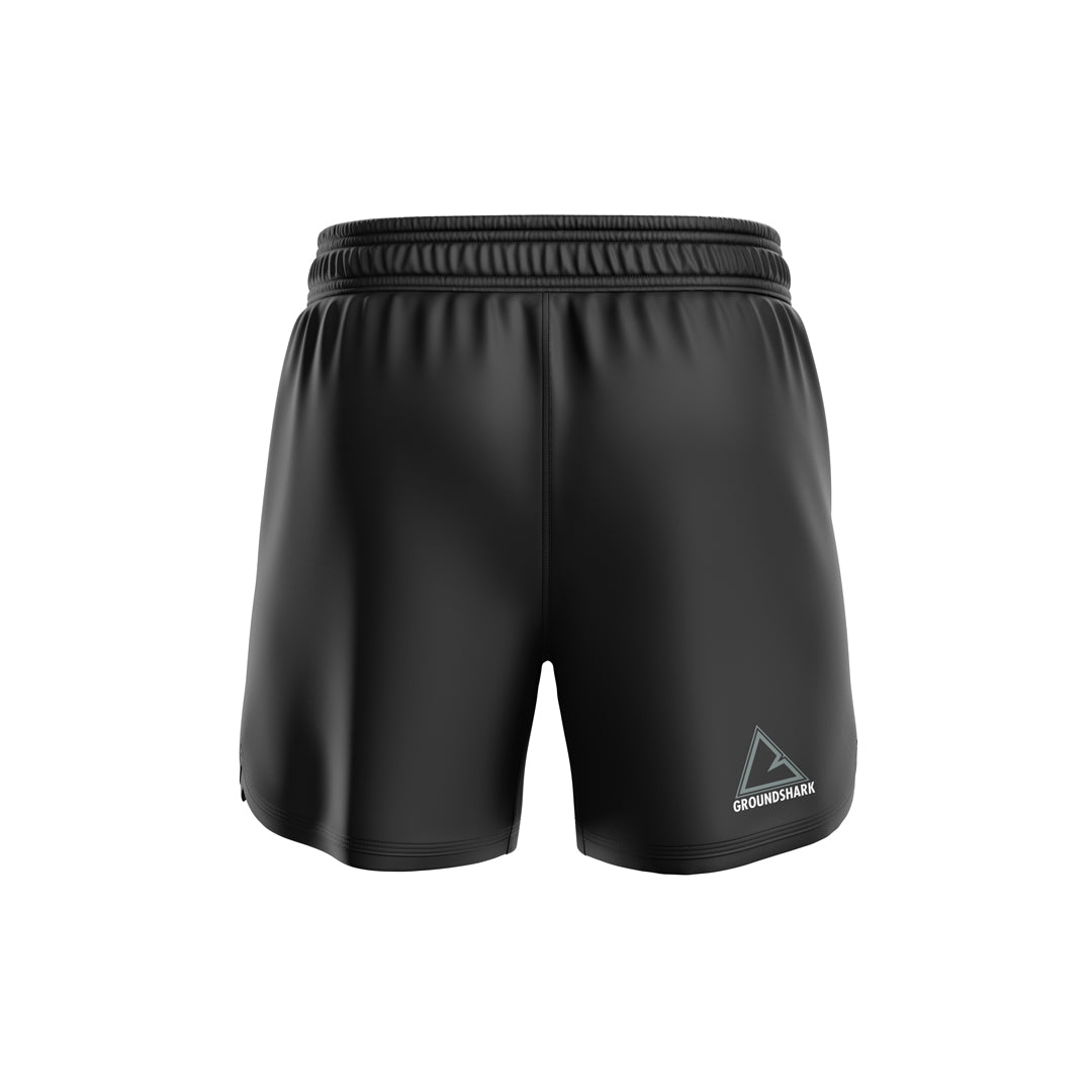 GROUNDSHARK Black (Elastic) Jiu Jitsu BJJ Nogi Shorts Back