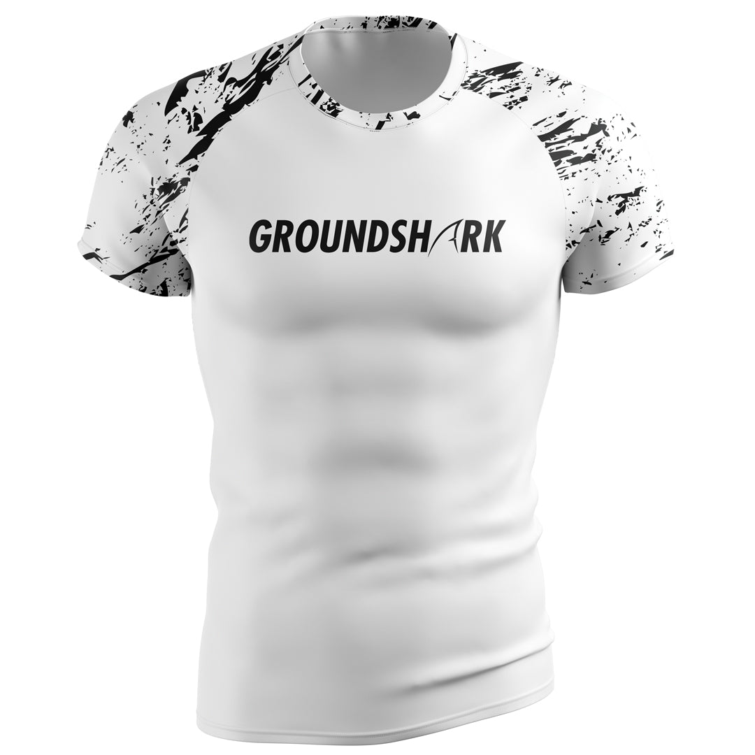 GROUNDSHARK Blood in The Water - Jiu Jitsu Short Sleeve BJJ Rashguard