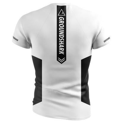 GROUNDSHARK Great White - Jiu Jitsu Short Sleeve BJJ Rashguard Back