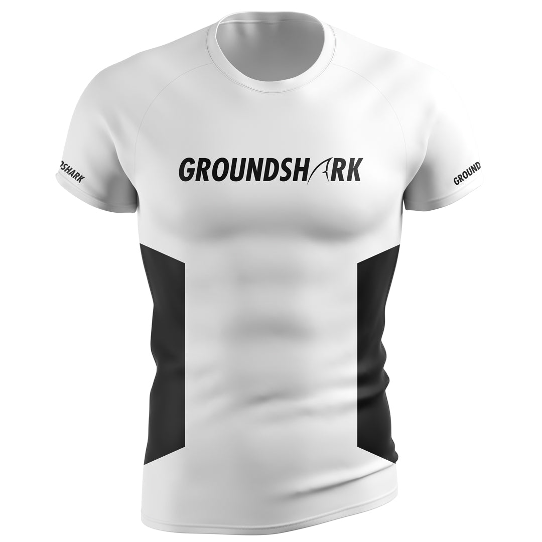 GROUNDSHARK Great White - Jiu Jitsu Short Sleeve BJJ Rashguard