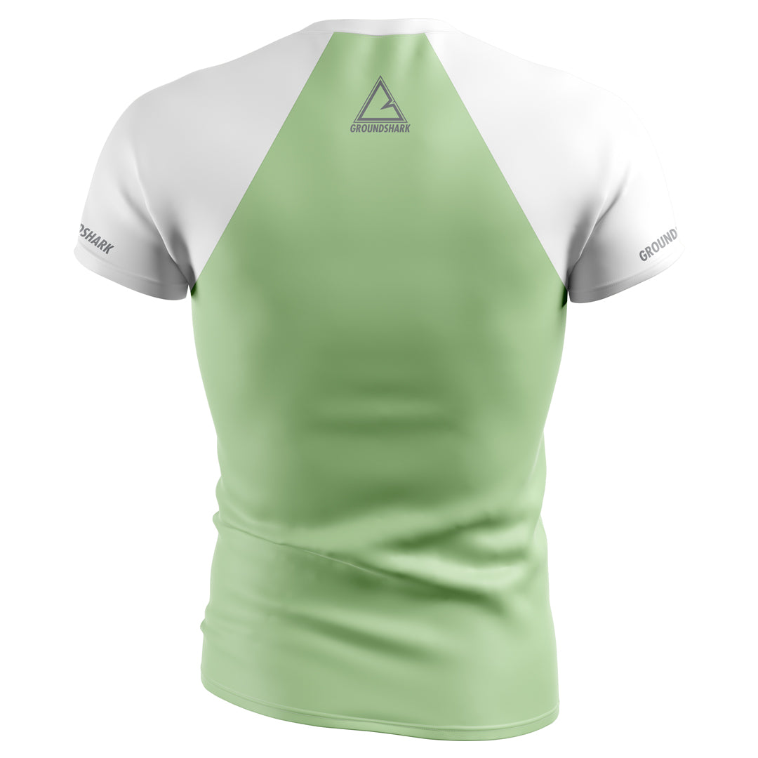 GROUNDSHARK Green Shark - Jiu Jitsu Short Sleeve BJJ Rashguard