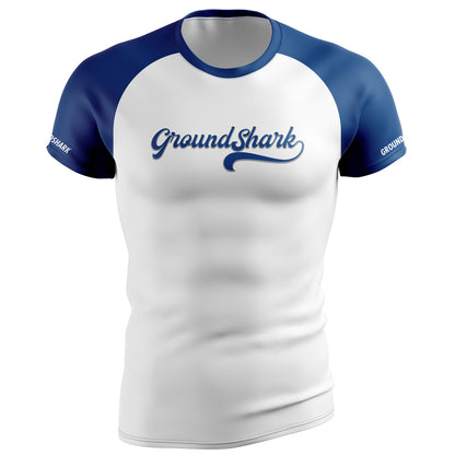 GROUNDSHARK Jersey Blue - Jiu Jitsu Short Sleeve BJJ Rashguard