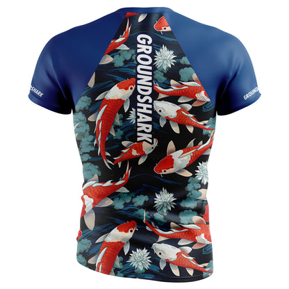 GROUNDSHARK Koi Fish - Jiu Jitsu Short Sleeve BJJ Rashguard Back