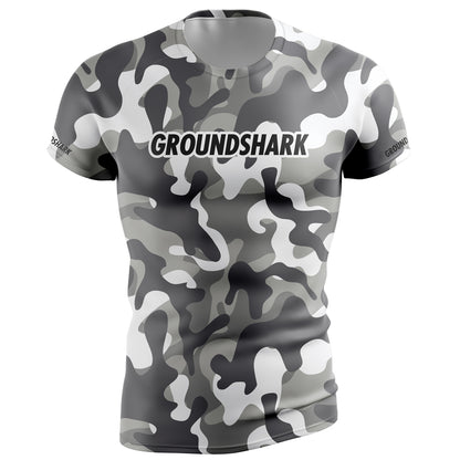 GROUNDSHARK Light Camo - Men's Jiu Jitsu Short Sleeve BJJ Rashguard