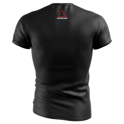 GROUNDSHARK The Minimalist - Jiu Jitsu Short Sleeve BJJ Rashguard Back