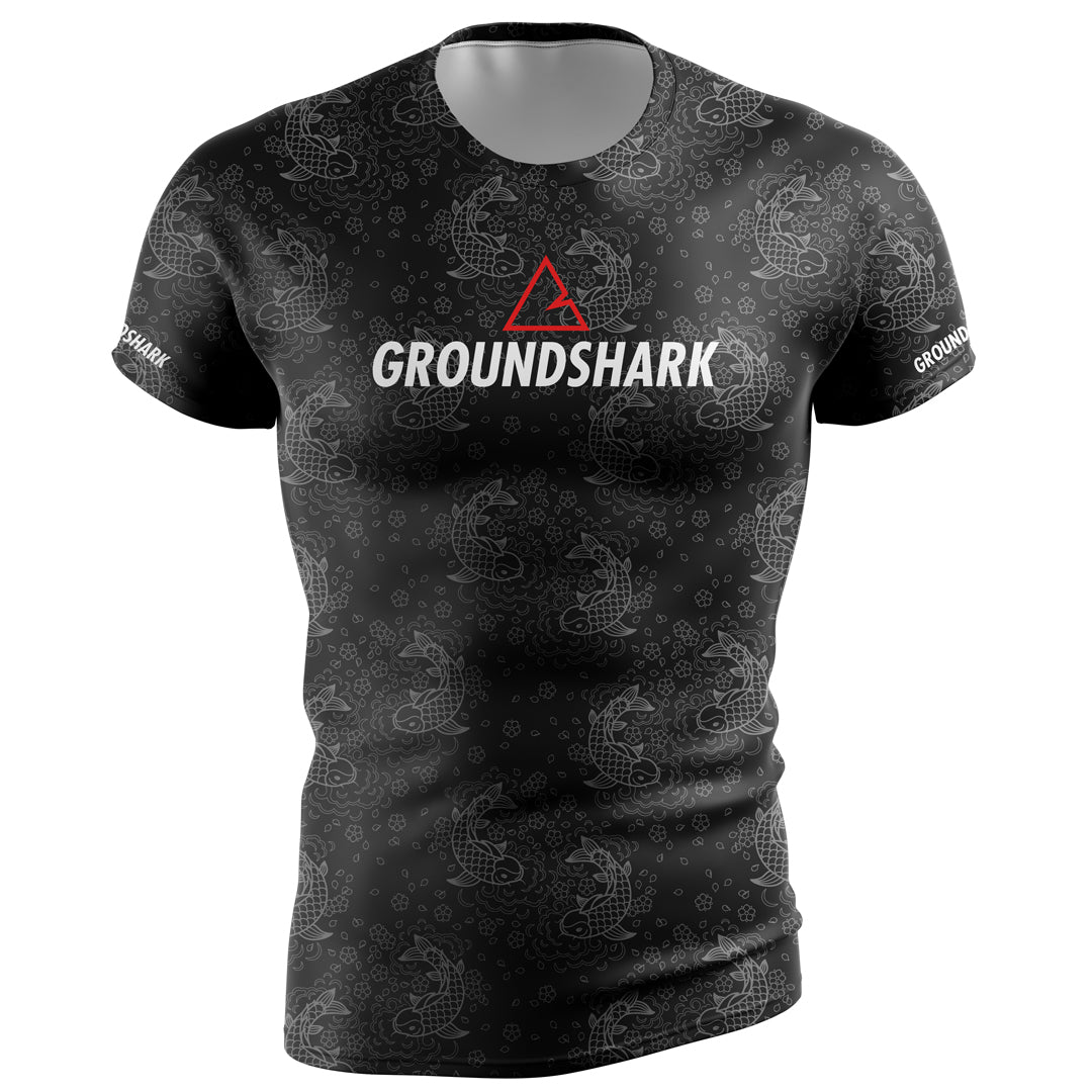 GROUNDSHARK Koi Red - Jiu Jitsu Short Sleeve BJJ Rashguard