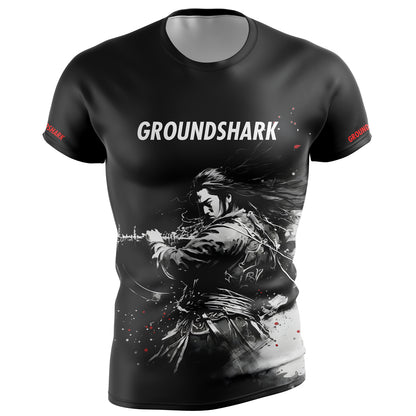 GROUNDSHARK Samurai - Jiu Jitsu Short Sleeve BJJ Rashguard