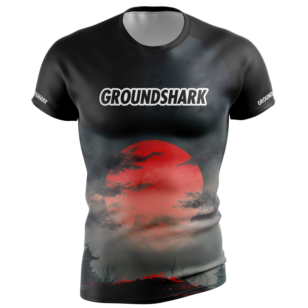 GROUNDSHARK Samurai Path - Jiu Jitsu Short Sleeve BJJ Rashguard