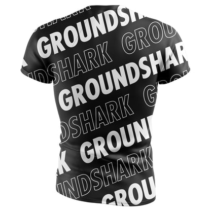 GROUNDSHARK Repetition Bold - Jiu Jitsu Short Sleeve BJJ Rashguard Back