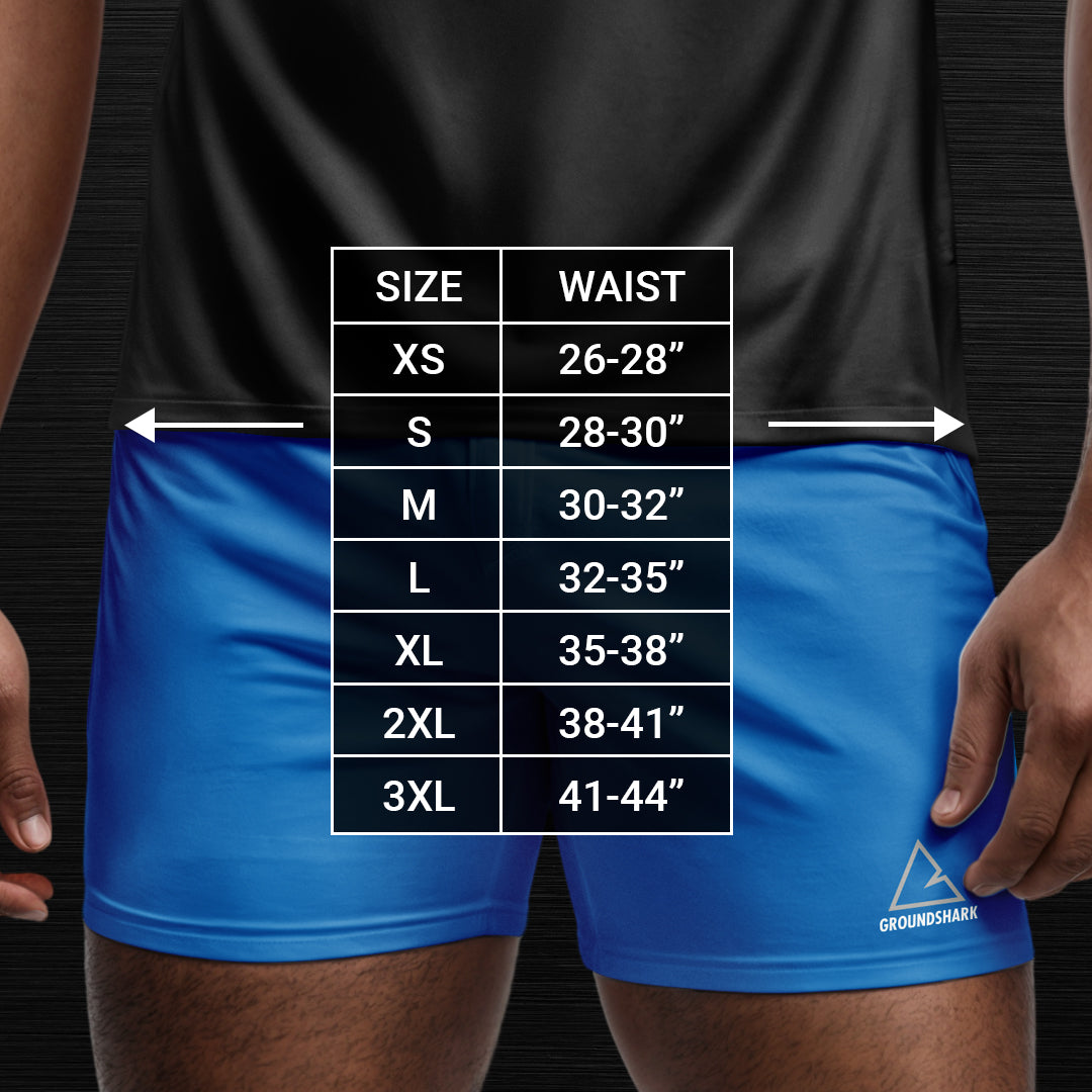 GROUNDSHARK Sizing Chart - Men's Nogi Shorts