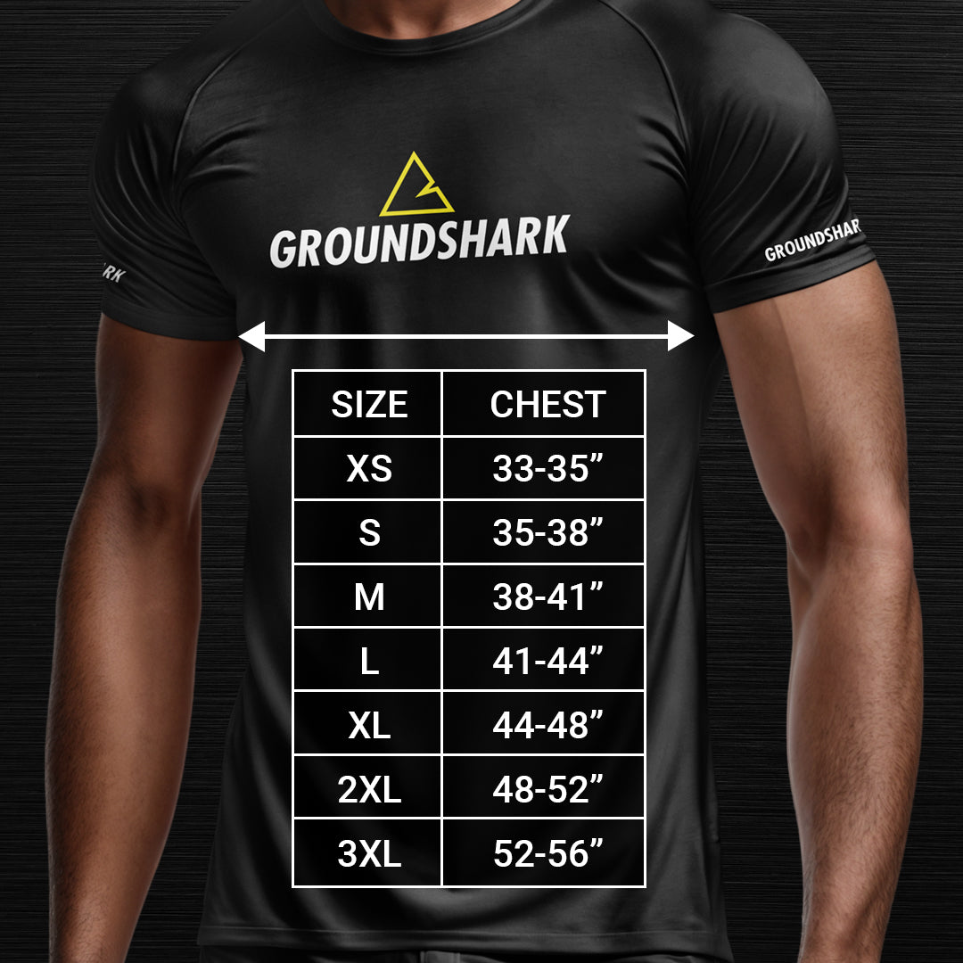 GROUNDSHARK Sizing Chart - Men's Rashguards