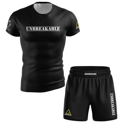 Vanilla Gorilla Set BJJ Short Sleeve Groundshark Rashguard & Shorts Set